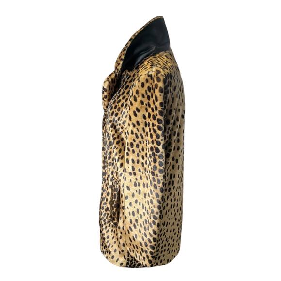 MNG Suit by Mango Leopard Faux Fur Coat – Size Small (New Without Tag) So Soft - Picture 3 of 15